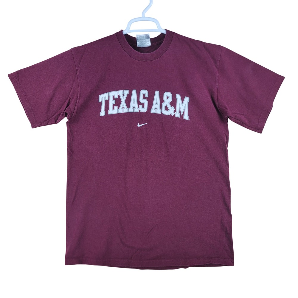 Texas A&M Aggies Nike Team T-Shirt Mens M Maroon Short Sleeve Vintage Late 90's